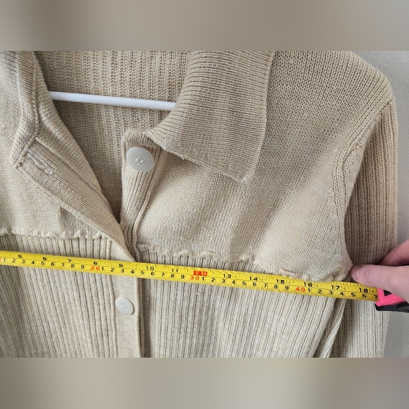 THE BAY Vintage Creme Buttonup Cardigan Womens Size M - Picture 5 of 6